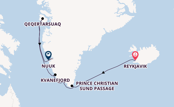 Arktis ab Reykjavik, Island auf der MS Fridtjof Nansen