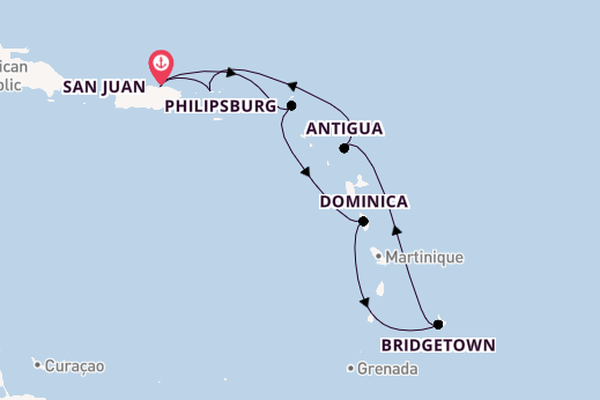 Caribbean from San Juan, Puerto Rico with the Grand Princess