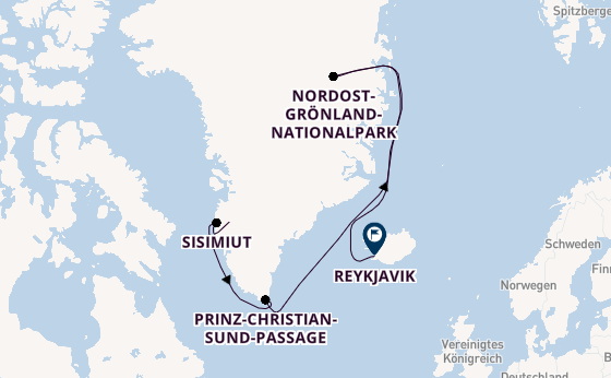 Arktis ab Kangerlussuaq, Grönland auf der HANSEATIC spirit