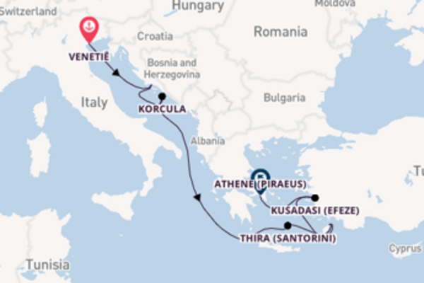 Cruise vanuit Venetië via Kroatië naar de Griekse Eilanden!