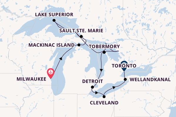 Nordamerika ab Milwaukee, Wisconsin, USA auf der HANSEATIC inspiration