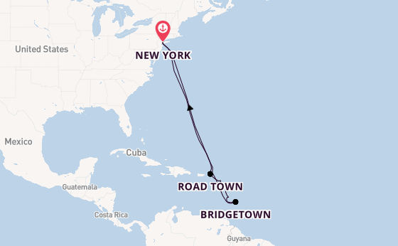 Caribbean from New York, USA with the Queen Mary 2