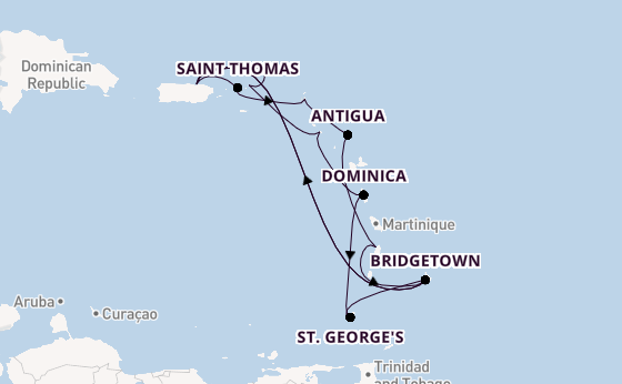 Caribbean from San Juan, Puerto Rico with the Emerald Princess