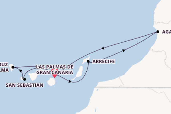 Canary Islands From Las Palmas with the Costa Fortuna