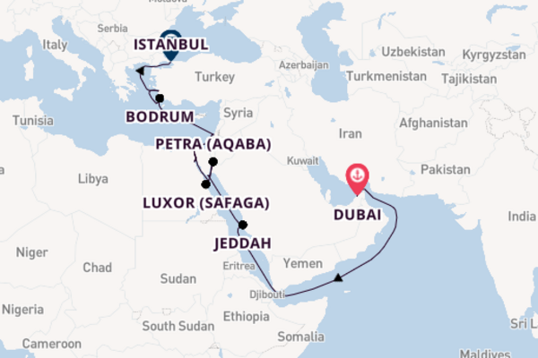 Middle East from Dubai, United Arab Emirates with the Azamara Onward