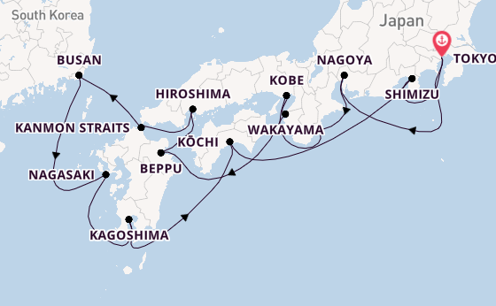 Japan from Australia with the Sapphire Princess