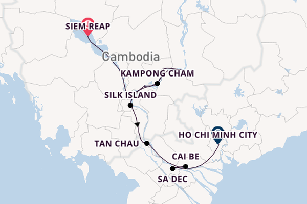 South East Asia from Siem Reap, Cambodia with the Scenic Spirit