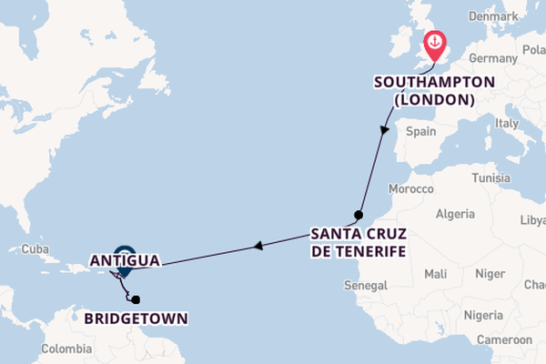 Southampton to Antigua Transatlantic