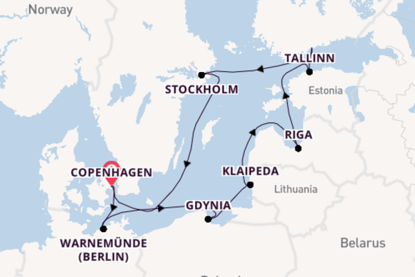 Europe from Copenhagen, Denmark with the MSC Magnifica