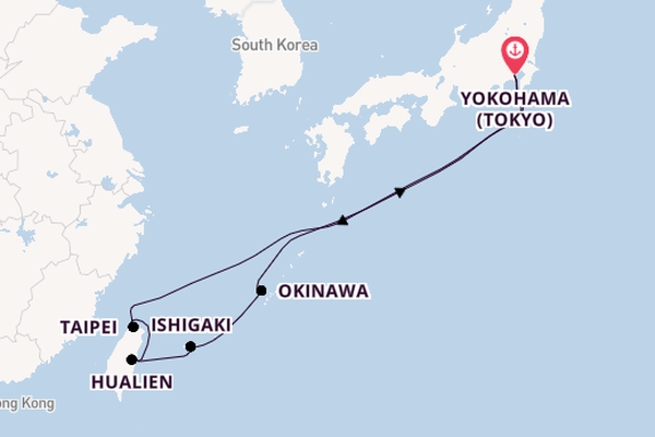 East Asia from Yokohama (Tokyo), Japan with the Diamond Princess
