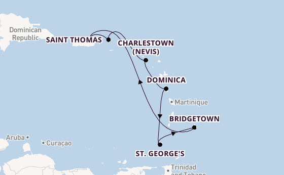 Caribbean from San Juan, Puerto Rico with the Emerald Princess