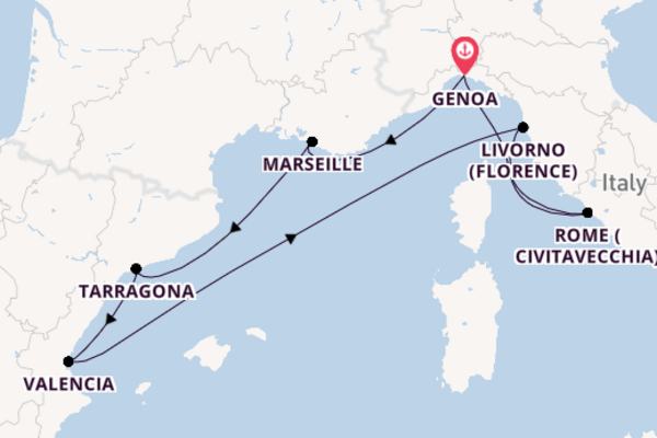 Voyage with MSC Cruises from Genoa