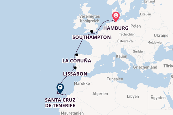 Kanarische Inseln ab Hamburg, Deutschland auf der Mein Schiff Relax