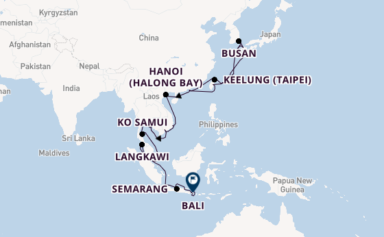 South East Asia from Hong Kong, China with the Riviera
