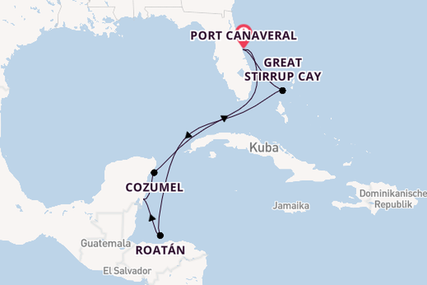 Karibik ab Port Canaveral, USA auf der Norwegian Epic