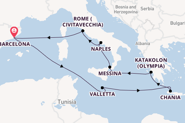 Western Mediterranean from Barcelona, Spain with the Celebrity Equinox