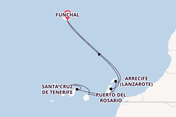 Kanarische Inseln ab Funchal, Madeira auf der MSC Euribia