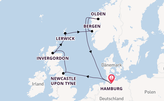 AIDAsol - Sehnsucht Norden: Britische Inseln & Norwegens Küsten