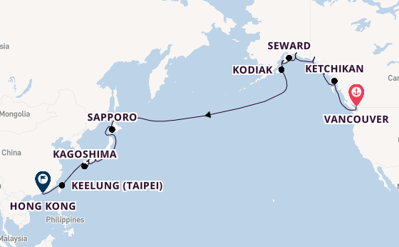 Transpacific from Vancouver, Canada with the Viking Venus