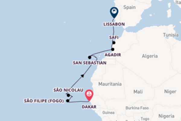 Cruise in 15 dagen naar Lissabon met Silversea
