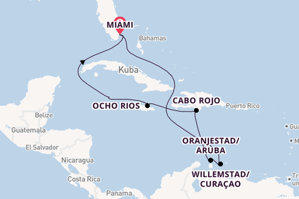 Karibik ab Miami, Florida, USA auf der MSC Poesia