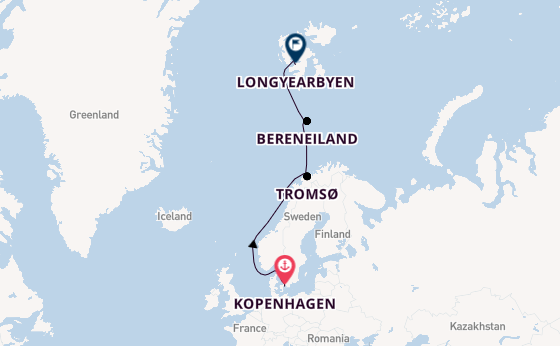 Noorwegen vanaf Kopenhagen, Denemarken met de Silver Endeavour