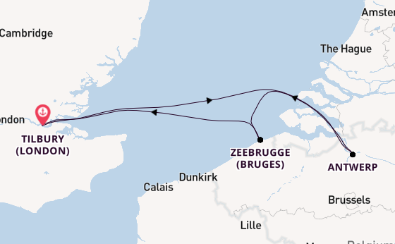 Trip with Ambassador Cruise Line from Tilbury (London)