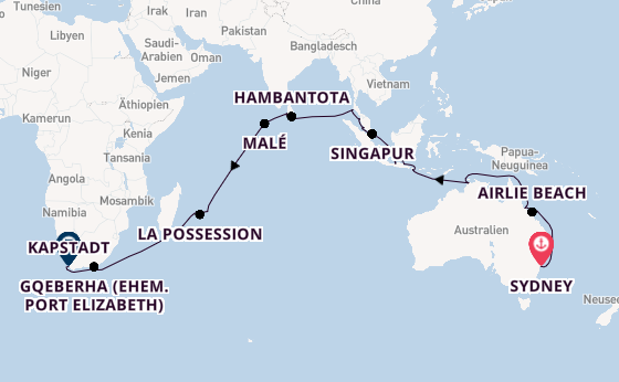Südostasien ab Sydney auf der Volendam
