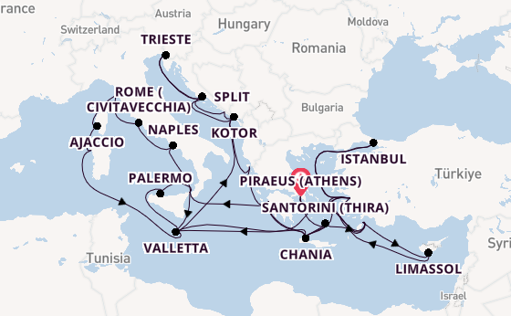 Mediterranean from Piraeus (Athens), Greece with the Enchanted Princess