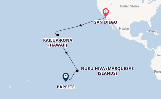 French Polynesia from San Diego, California, USA with the Silver Whisper