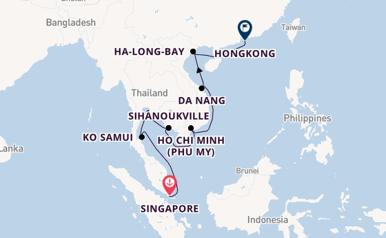 Zuidoost-Azië vanaf Singapore, Singapore met de Westerdam