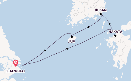 Ostasien ab Shanghai, China auf der Spectrum of the Seas