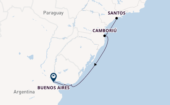 Zuid-Amerika vanaf Santos, Brazilië met de MSC Seaview