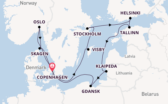Norway from Copenhagen, Denmark with the Regal Princess