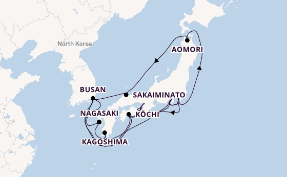 Japan from Australia with the Diamond Princess