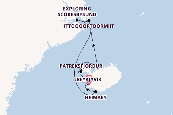 Arctic from Reykjavik, Iceland with the Seabourn Venture