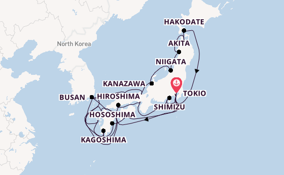 Japan vanaf Tokio, Japan met de Seabourn Encore