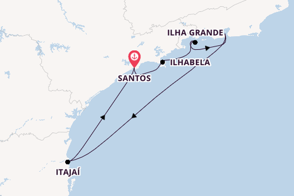 Brazil from Santos, Brazil with the MSC Lirica