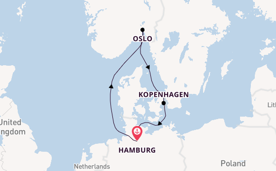Noorwegen vanaf Hamburg, Duitsland met de MS EUROPA 2