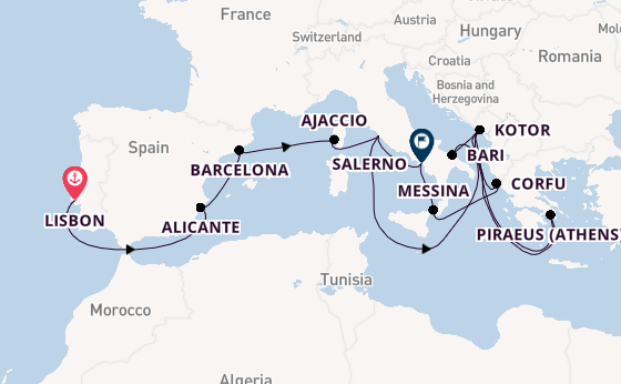 Mediterranean from Lisbon, Portugal with the Oosterdam