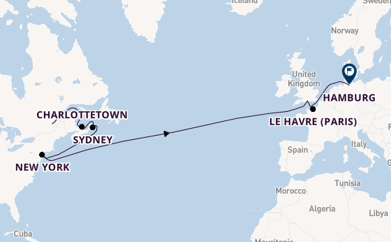 Transatlantic from Québec City, Canada with the Queen Mary 2