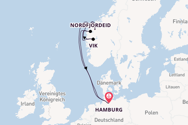 Norwegen ab Hamburg auf der Costa Favolosa