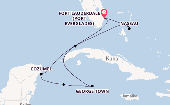 Karibik ab Fort Lauderdale (Port Everglades), USA auf der Celebrity Beyond