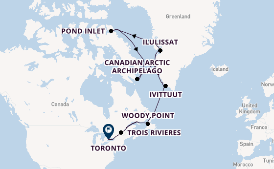Arctic Ocean from Nuuk, Greenland with the Viking Octantis