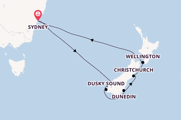 Nieuw Zeeland vanaf Sydney, Australië met de Anthem of the Seas®