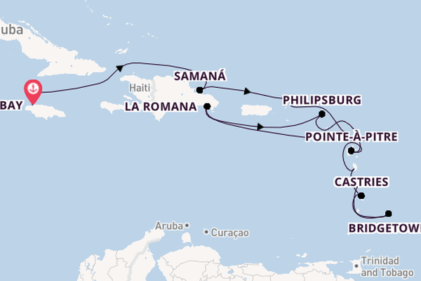 Caribbean vanaf Montego Bay met AIDAbella