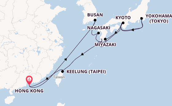Voyage from Hong Kong with the Spectrum of the Seas