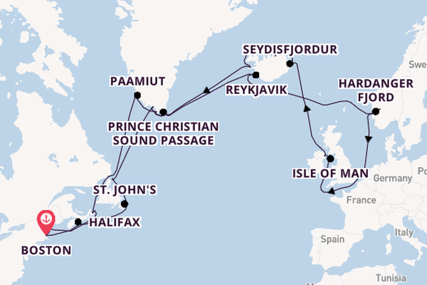 Transatlantic from Boston, Massachusetts, USA with the Zuiderdam