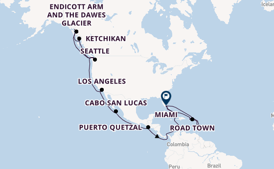 Caribbean from Seattle, Washington, USA with the Queen Elizabeth