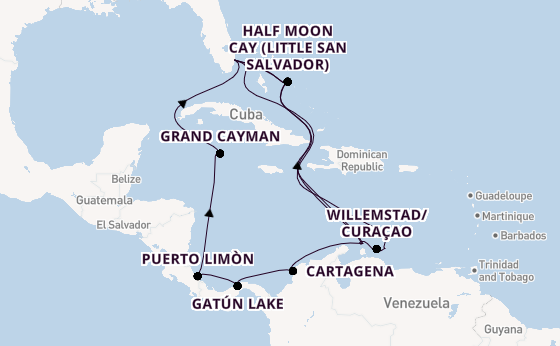 Caribbean from Fort Lauderdale (Port Everglades), Florida, USA with the Nieuw Amsterdam